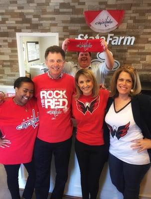 ROCK THE RED! The Phil Riehl State Farm Agency is excited for Day-1 of the Playoffs. We are ready for the Big Win for our home team!