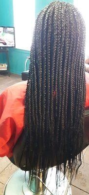 Single Box Braids.