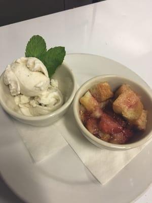 Strawberry cobbler dessert!