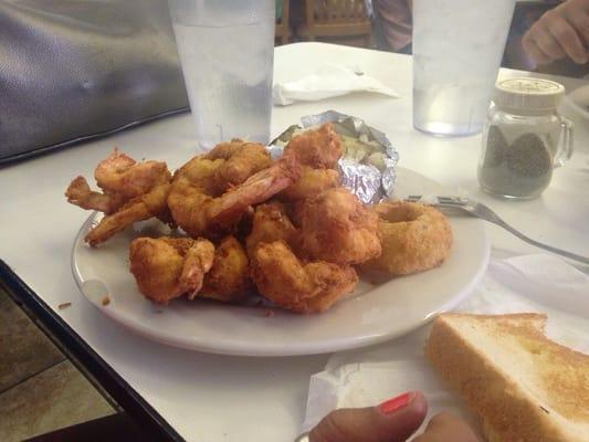 Fried shrimp platter. Huge!