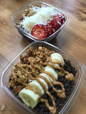 The OG and Peanut Butter Powerhouse Acai Bowls - GF/DF/V