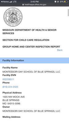 Missouri Department Of Health