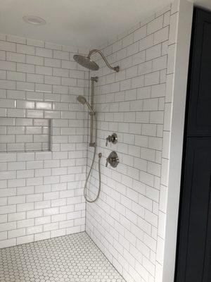 Subway tile bathroom