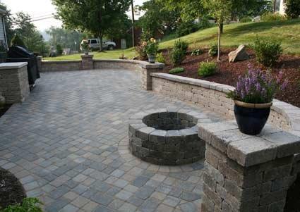 Hardscapes, Patios, Walkways, Retaining walls, Fire pits.