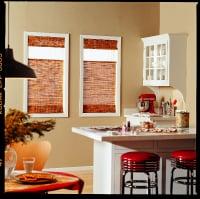 Kathy Ireland Woven Wood Blinds.