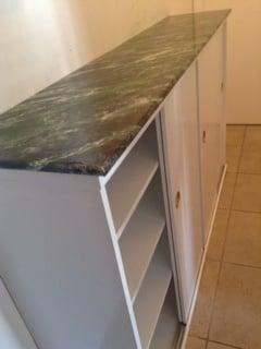 Cabinet with faux marbleized top  Oct 2014