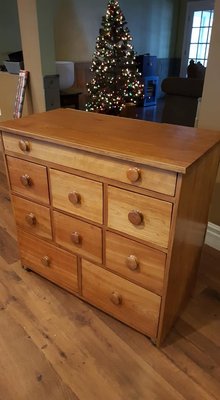 Handmade antique chest of drawers, cherry wood