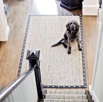 Custom Nailhead area rug