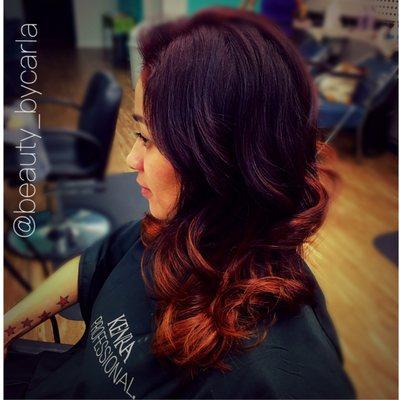 Ombré cut and style by Carla