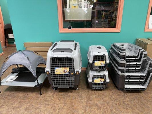 Dog crates and beds