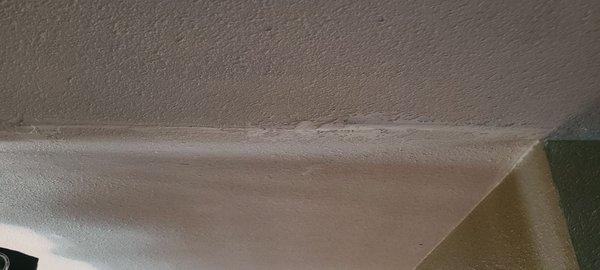 Patched ceiling and didn't sand it down. Bulges pretty far