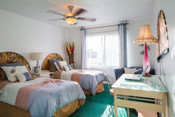 Bedroom as seen from the door.