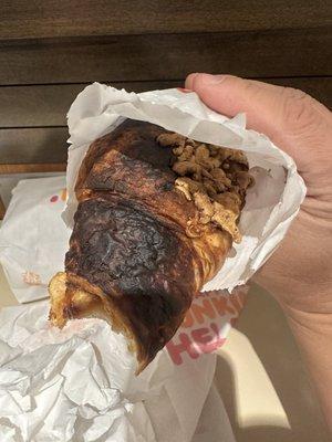 My burnt and dry croissant