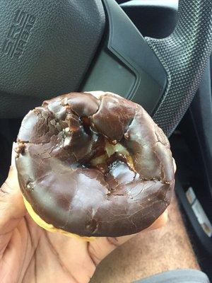 Soooo is this how you handle a Boston creme ? I'm confused like bro yikes.