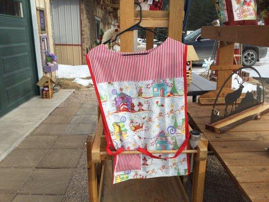 Hand sewn Christmas Apron