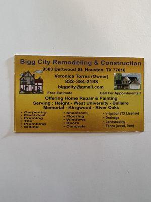 Give us a call for your Home Remodel needs or repairs