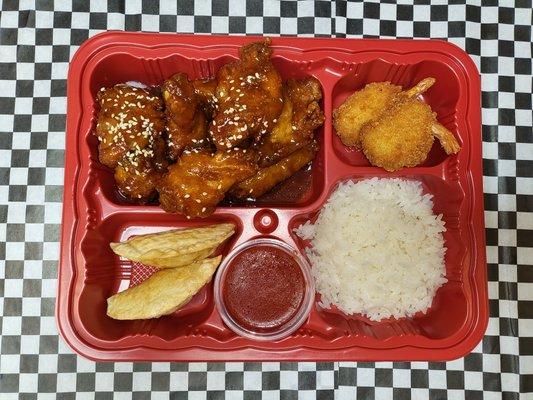 Fried Chicken Wings with Honey Garlic Seasoning