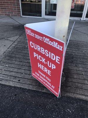 Curbside pick up