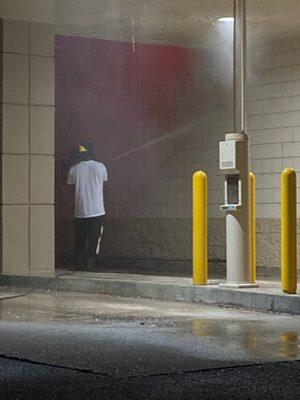 Walgreens pressure washing