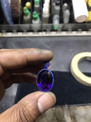 Custom bezel  made for a customer with a 15ct amethyst