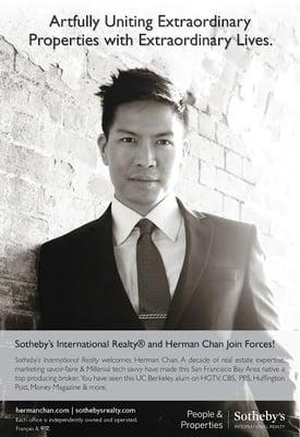 Sotheby's Press Release: Herman Chan Joins Forces with power house luxury brand Sotheby's International Realty