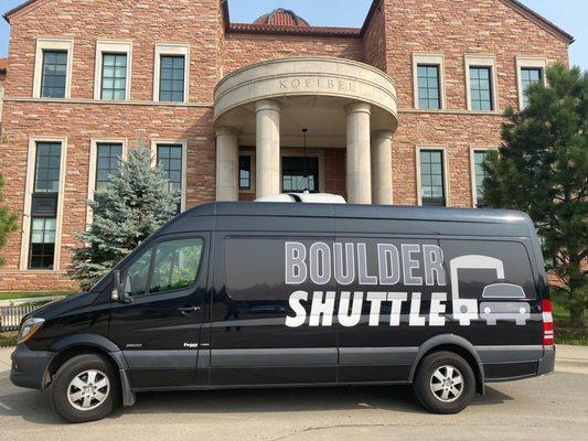 Boulder Shuttle at the Koelbel Building at CU Boulder