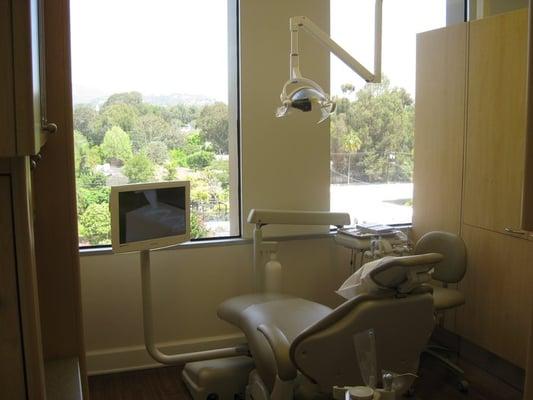 Modern operatories with digital x-rays and gorgeous views of Brentwood and the Getty Museum