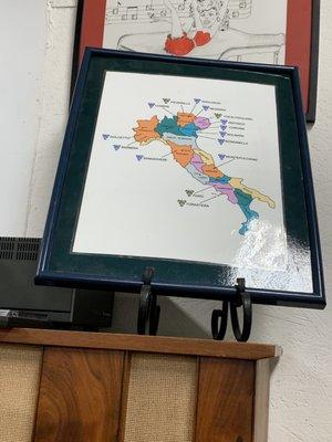 Map of Italy used as graphic