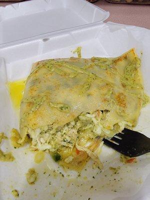 Chicken Pesto Crepe!