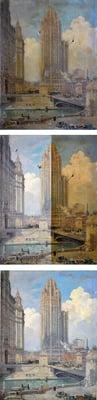 Restoration of a Michigan Avenue Scene from 1926 by Colin Campbell Cooper.