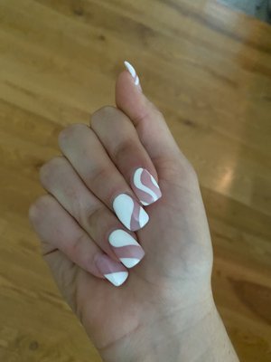 Dip nails with design from reference photo