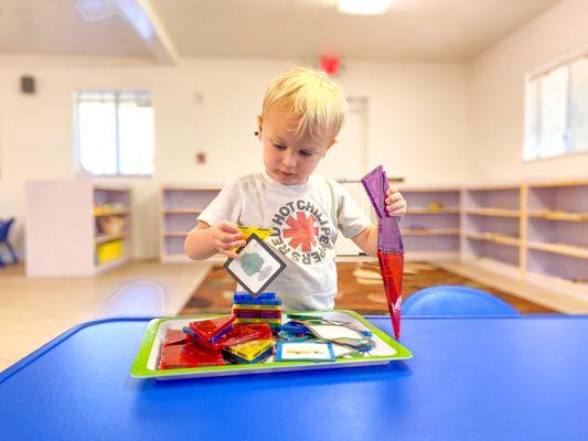 Toddler program - during montessori job time