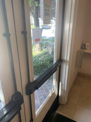 office double door push bars