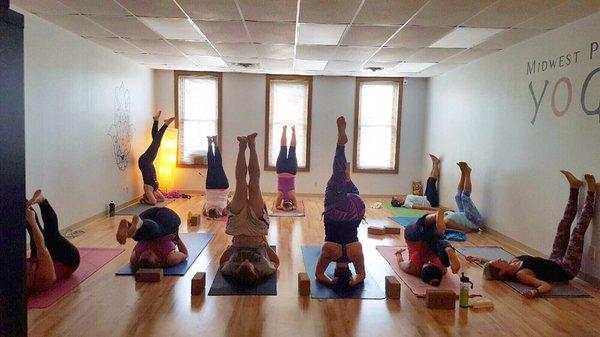 Inversions of all kinds! We've got classes that are for all levels. Every body can do yoga!