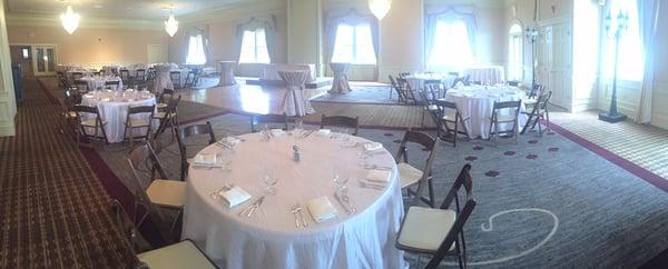 Setting up for a reception