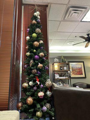 Christmas tree with teeth ornaments. So cute!