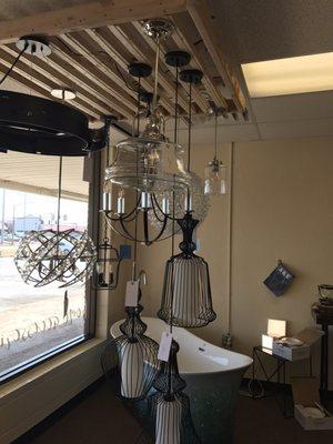 Just a few of the fixtures in the window of the store