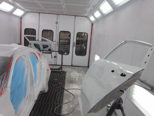 inside spray booth