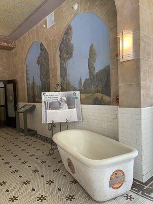 Check out the murals and tubs