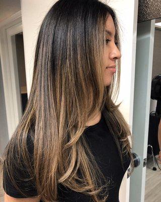 Face Framing Bronde Balayage