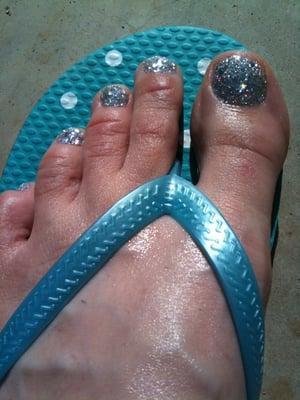 Silver Rock Star Pedi by Tricia, $51 plus tip.