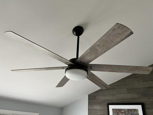 Ceiling fan installation