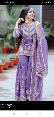 Indian Sharara suit Dupatta