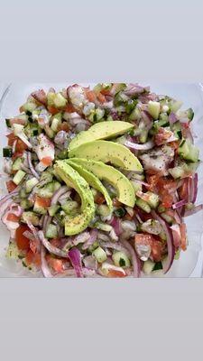 Un ceviche mixto muy rico