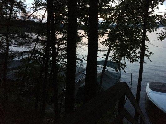 Looking out over the boat slip area from the camp ground @ Big Bend.