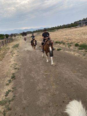 Coming back in from trail ride