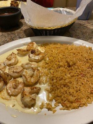 Acapulco  Shrimps With Queso Dip And Refried Beans Big C Pineapple Burrito LaLo Shrimp Acapulco