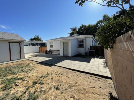 Backyard with patio