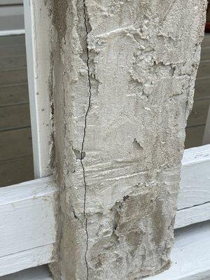 Stucco repair . Horrible work