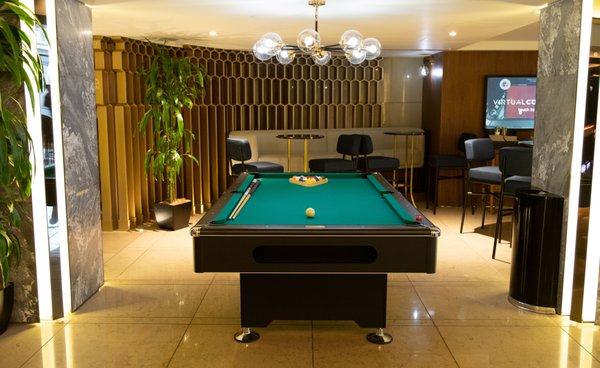 Pool Table in the Lobby